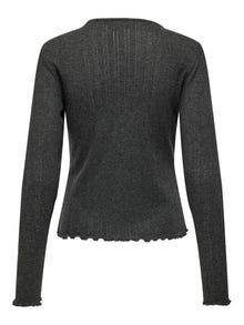 ONLY Tavapärane lõige Ümmargune kaelus Top -Dark Grey Melange - 15291987