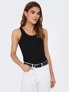 ONLY Débardeurs Regular Fit Col en U -Black - 15292057