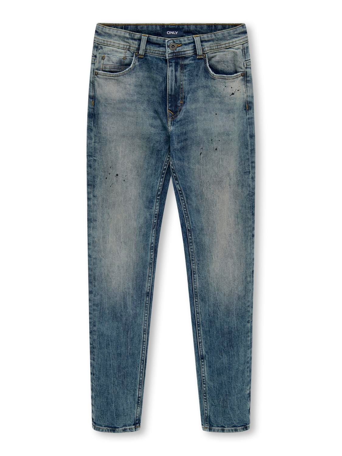 ONLY KOBMatt Slim Medium Blue Paint Jeans -Medium Blue Denim - 15292061