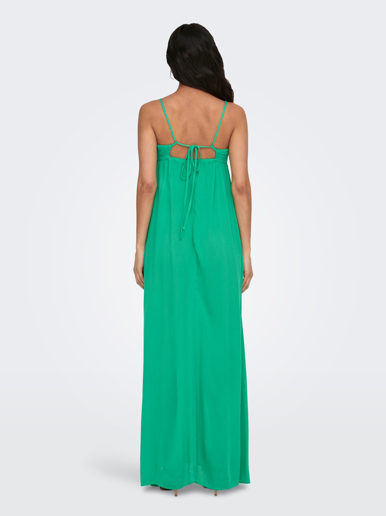 ONLY Normal geschnitten V-Ausschnitt Langes Kleid -Simply Green - 15292076