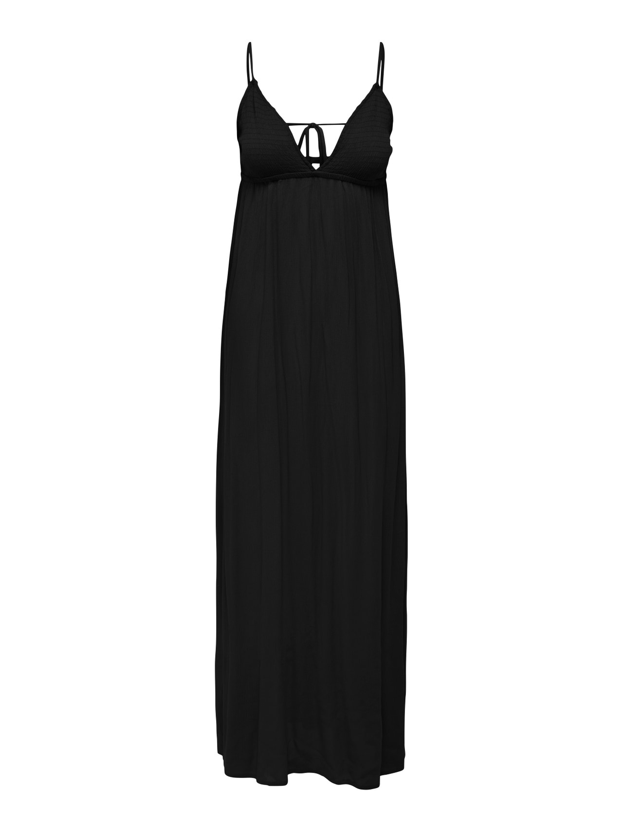 ONLY Maxi v-hals kjole  -Black - 15292076
