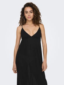 ONLY Maxi v-hals kjole  -Black - 15292076