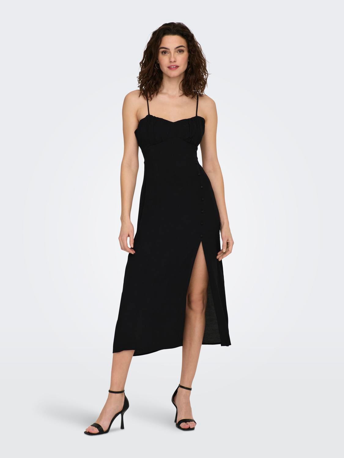 Midi slip hotsell dress with slit