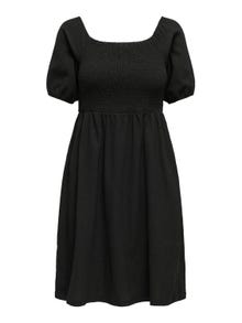 ONLY Locker geschnitten Trapezausschnitt Kurzes Kleid -Black - 15292097