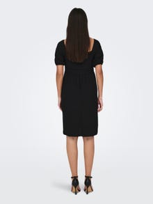 ONLY Loose fit Vierkante hals Korte jurk -Black - 15292097