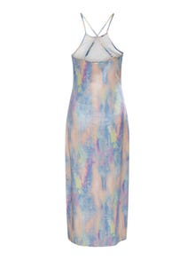 ONLY Maxi Dress With Slit -Cyan Blue - 15292105