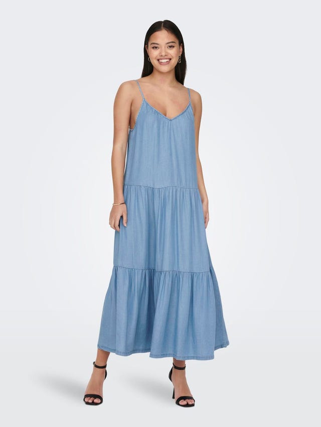 ONLY Relaxed Fit Round Neck Long dress - 15292146