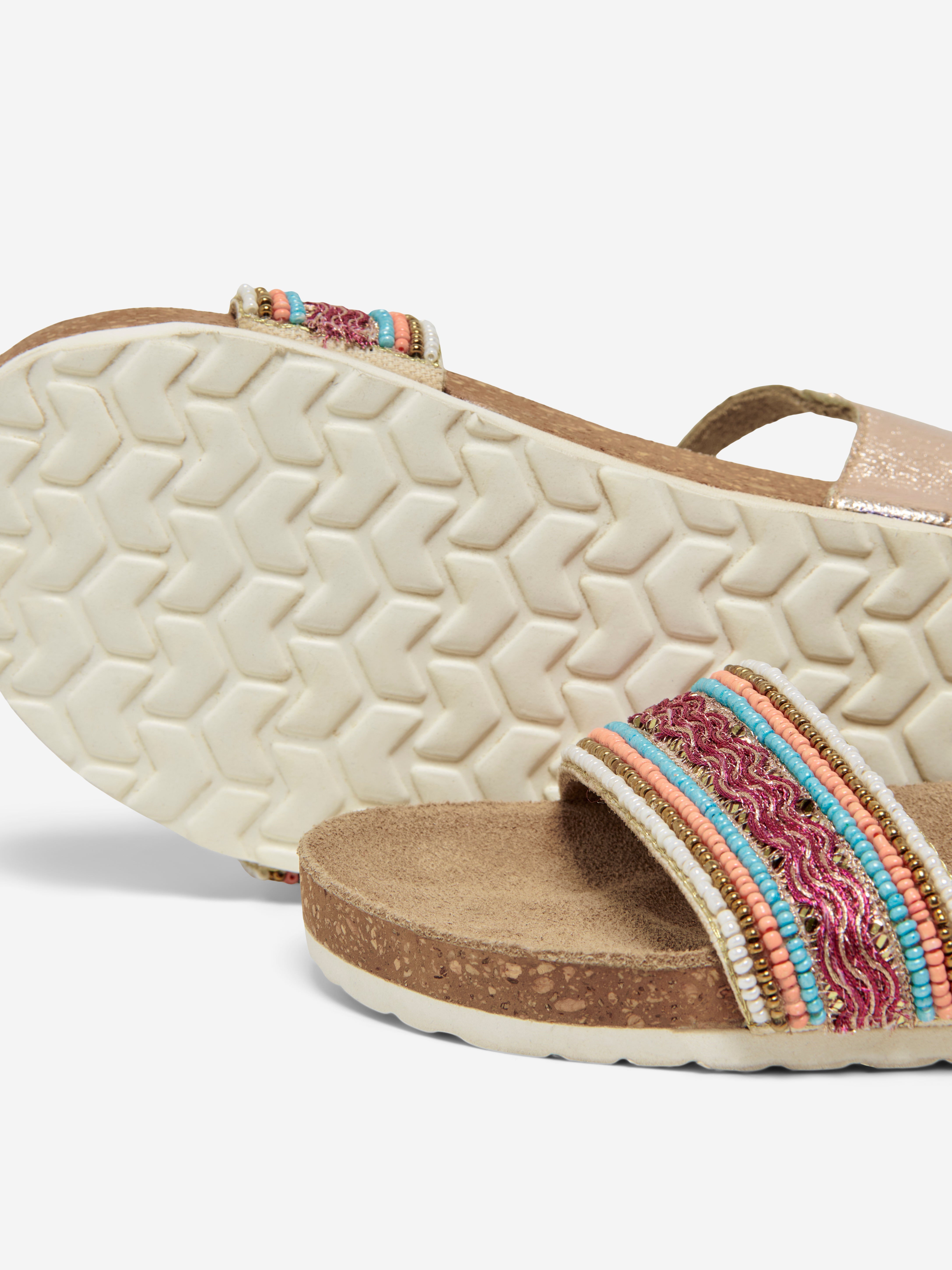 Sandales Compensées Heavenly Feet – Cuir, Bout Ouvert, Taille UK 8 (US 9)