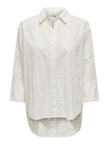 ONLY Regular fit Overhemd kraag Brede manchetten Volumineuze mouwen Overhemd -Cloud Dancer - 15292179