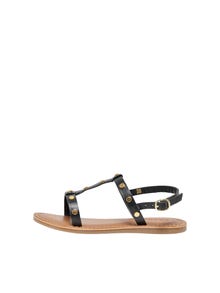 ONLY Læder sandaler med nitter -Black - 15292192