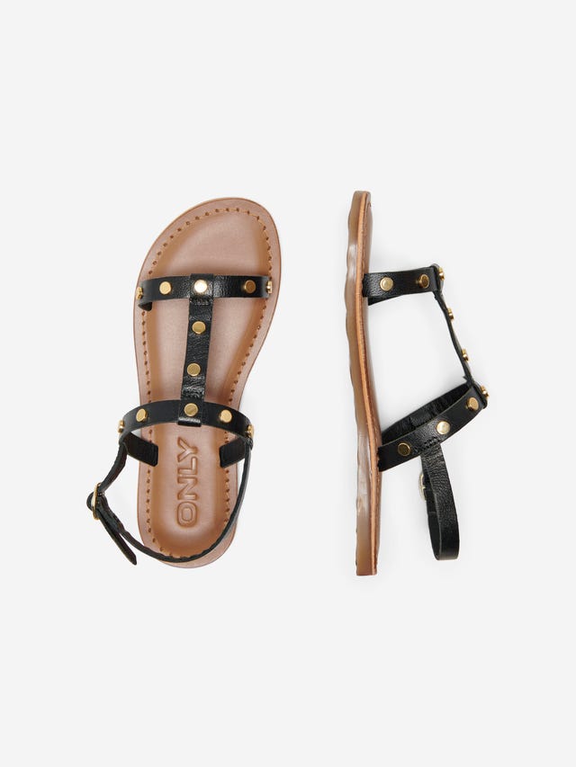 ONLY Læder sandaler med nitter - 15292192