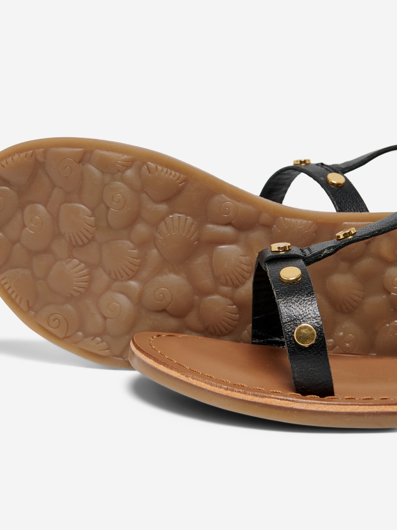 ONLY Læder sandaler med nitter -Black - 15292192
