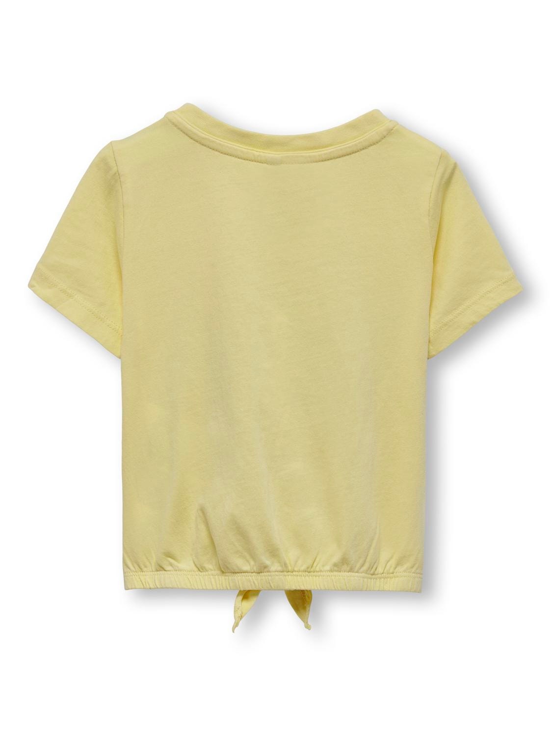 ONLY Mini knot t-shirt -Lemon Meringue - 15292204