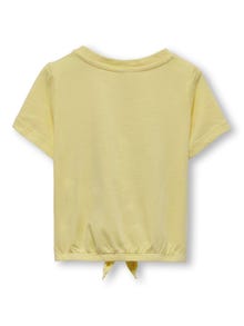 ONLY Mini knot t-shirt -Lemon Meringue - 15292204