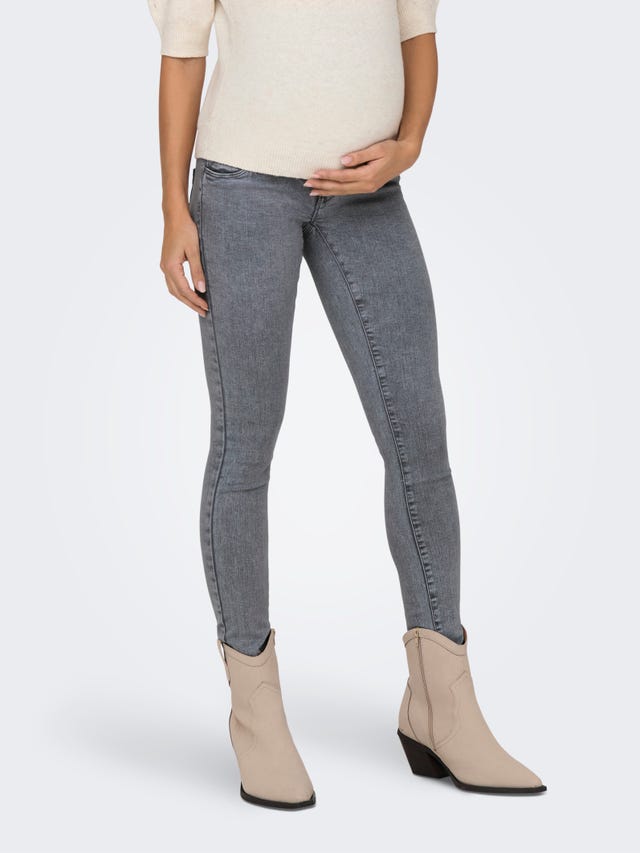 ONLY MATERNITY Umstandsjeans OLMRAIN REG SK JEGGING BLACK DNM NOOS, Normale Leibhöhe für ONLY MATERNITY Umstandsjeans OLMRAIN REG SK JEGGING BLACK DNM NOOS, Normale Leibhöhe für