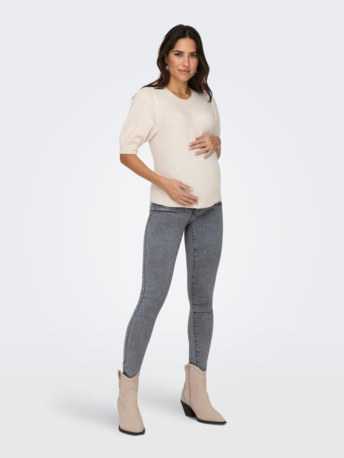 Mid Waist Straight Leg Maternity Pants in Dark Grey – Maternity Clearance  Outlet