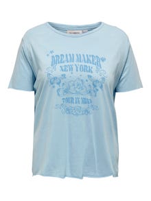 ONLY T-shirts Regular Fit Col rond -Clear Sky - 15292279