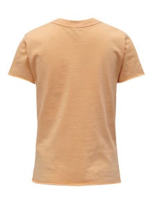ONLY Slim Fit Rundhals T-Shirt -Orange Chiffon - 15292294
