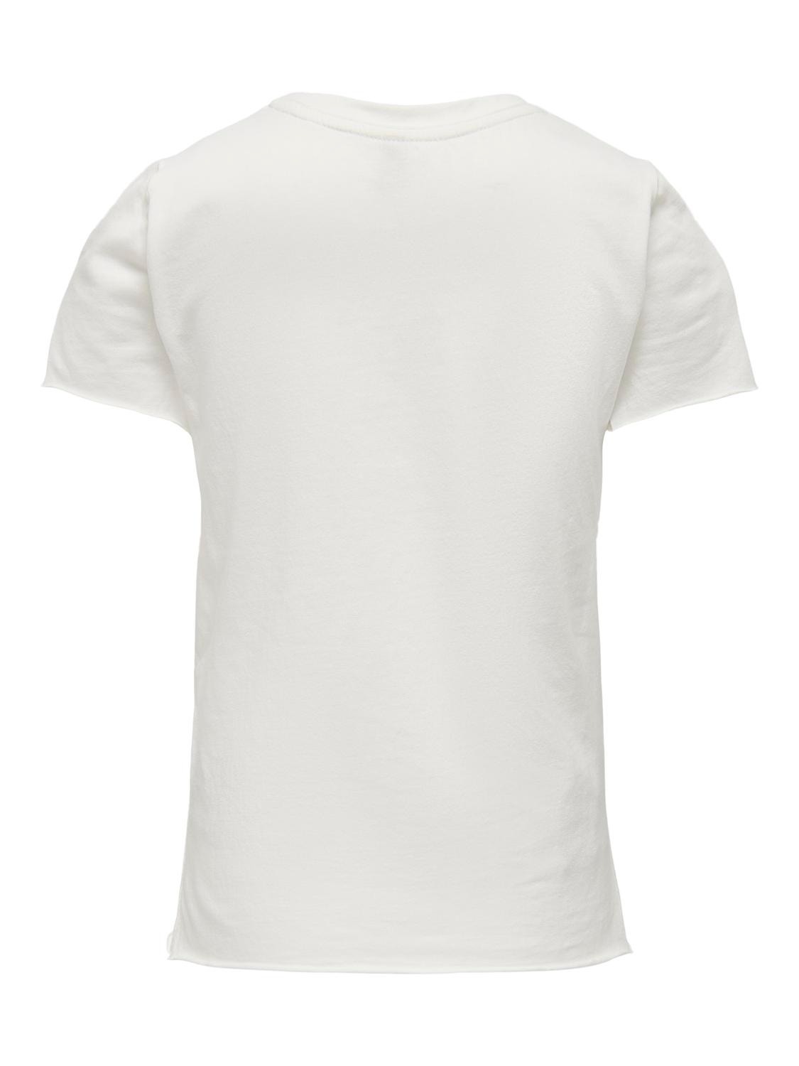 ONLY Krój slim Okragly dekolt T-shirt -Cloud Dancer - 15292294