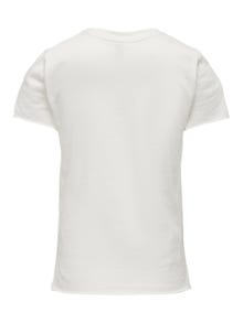 ONLY Slim Fit Round Neck T-Shirt -Cloud Dancer - 15292294