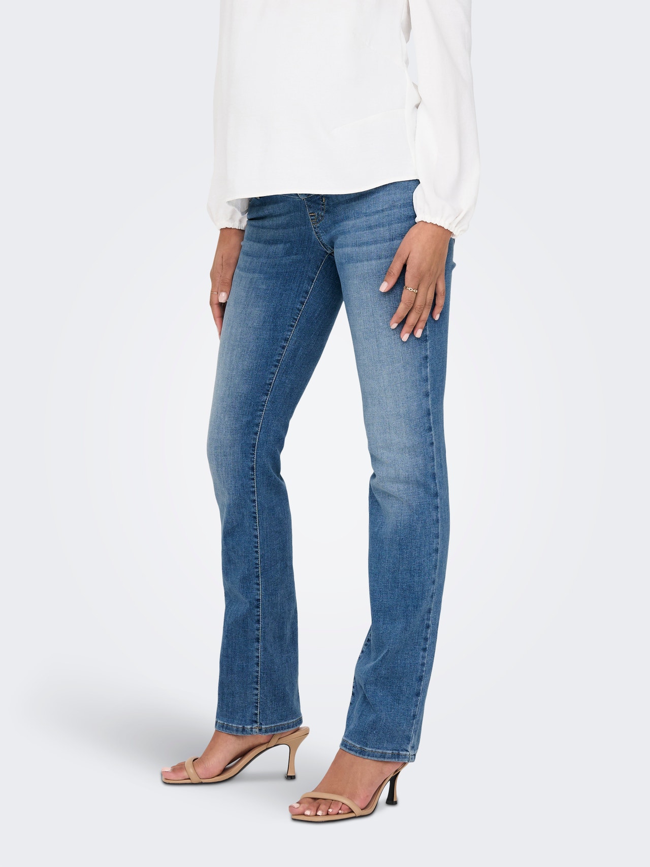 ONLY Normal passform Graviditet Jeans -Medium Blue Denim - 15292306