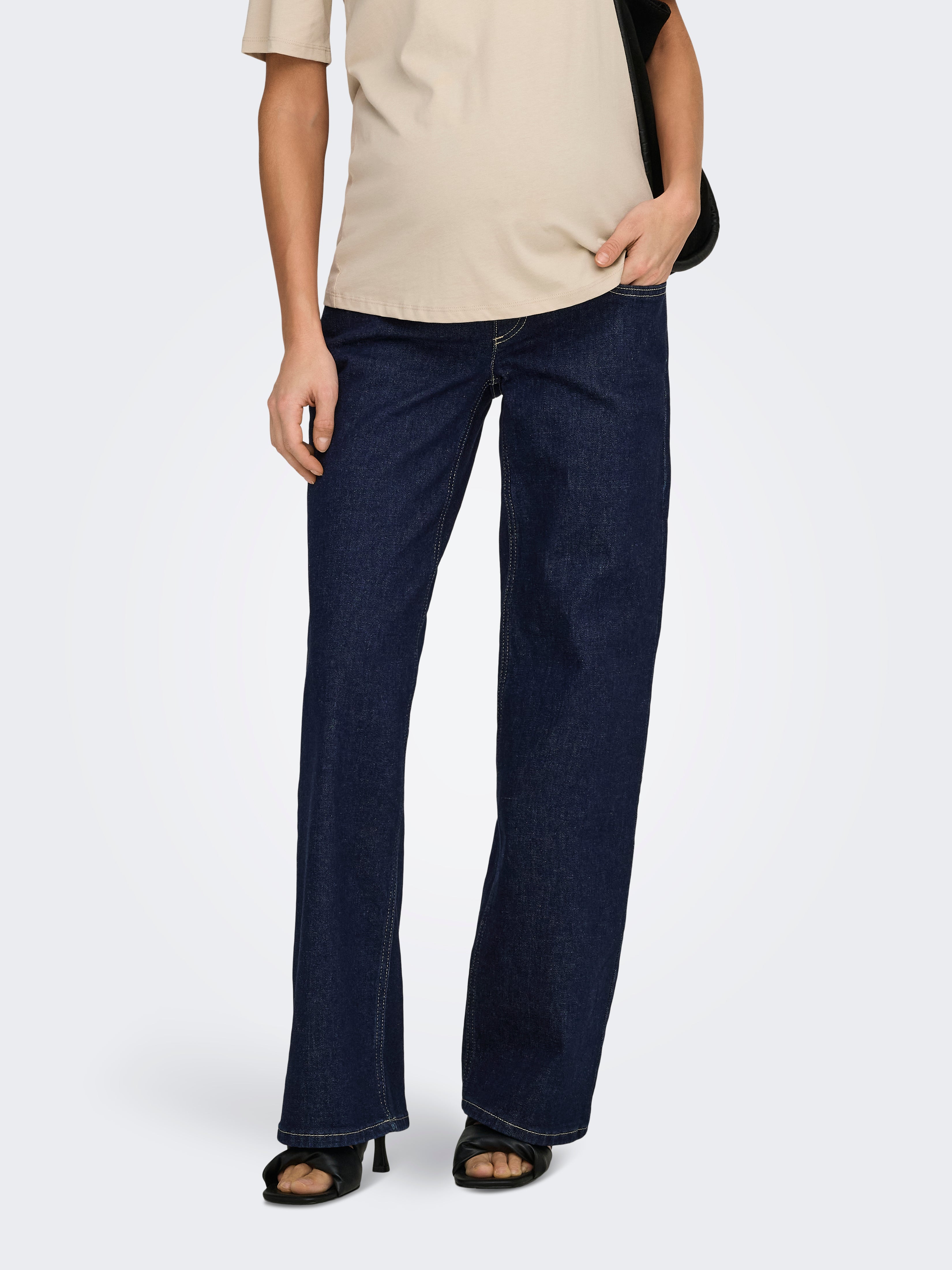 Thumbnail - Olmjuicy Hohe Taille Gerade Geschnitten Jeans