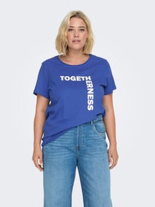 ONLY Regular fit O-hals T-shirts -Dazzling Blue - 15292315