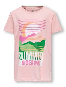 ONLY Slim Fit Round Neck T-Shirt -Tickled Pink - 15292340
