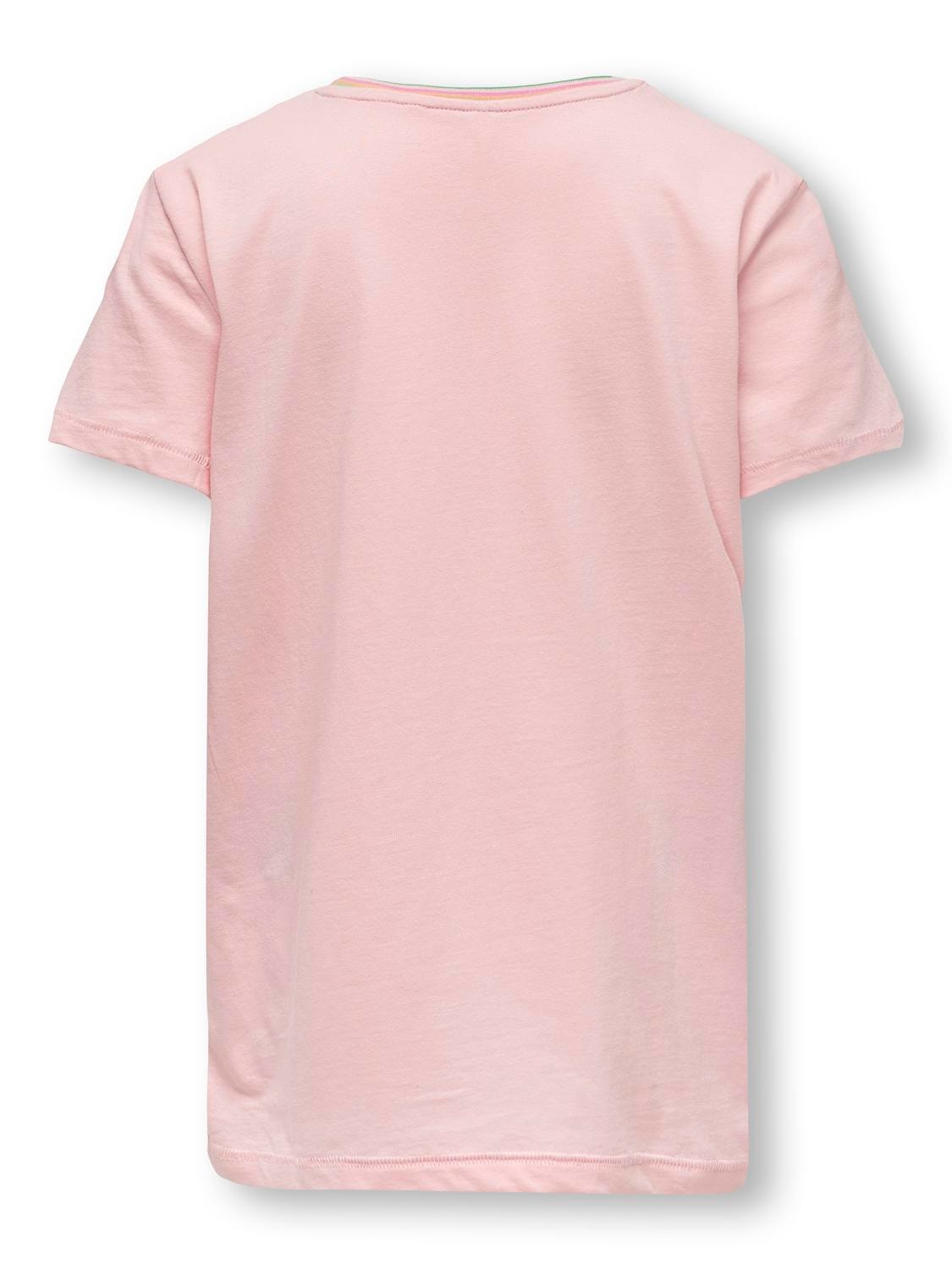 ONLY Camisetas Corte slim Cuello redondo -Tickled Pink - 15292340