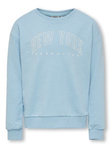 ONLY Regular Fit Round Neck Dropped shoulders Sweatshirt -Clear Sky - 15292347