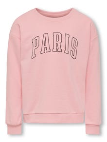 ONLY Sweat-shirt Regular Fit Col rond Épaules tombantes -Tickled Pink - 15292347