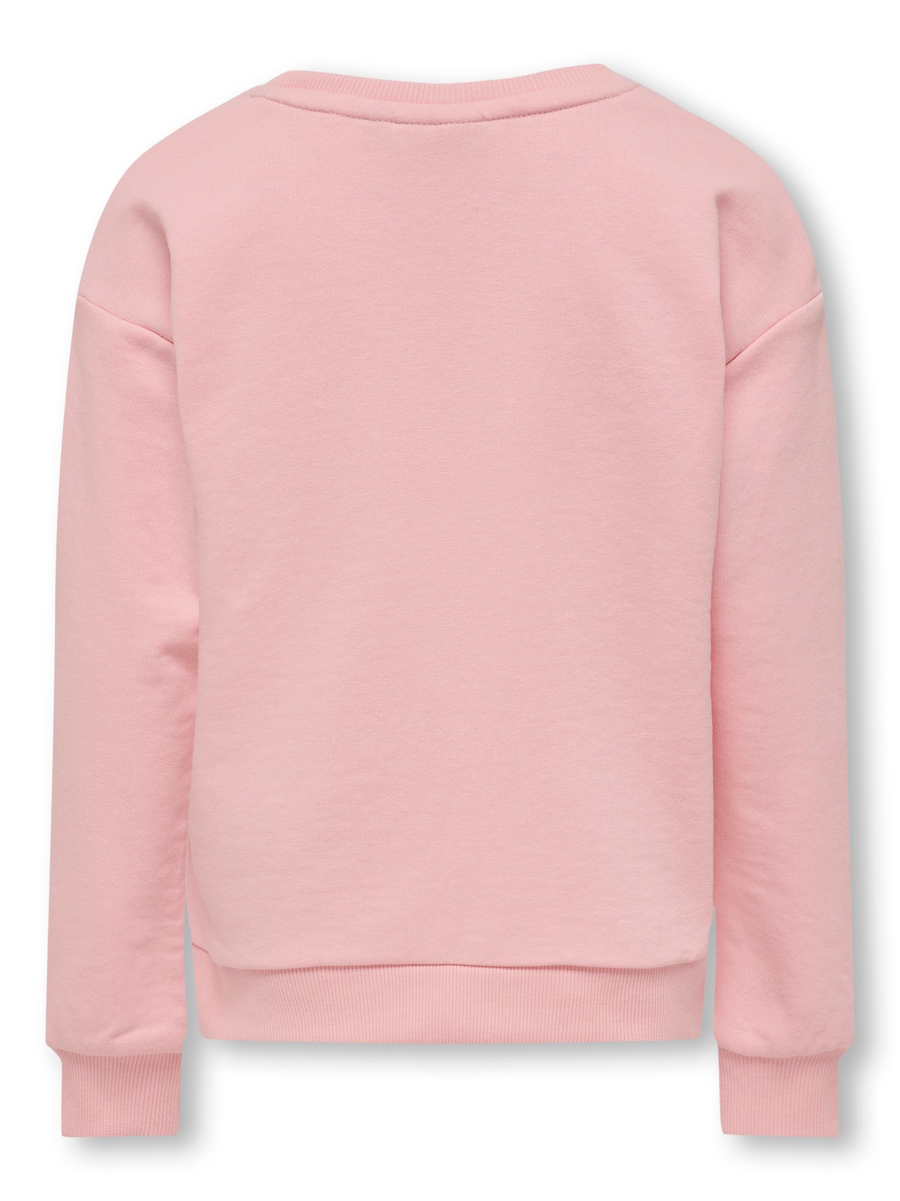 ONLY Normal geschnitten Rundhals Tief angesetzte Schulter Sweatshirt -Tickled Pink - 15292347