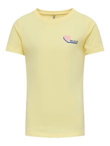 ONLY Slim Fit Round Neck T-Shirt -Lemon Meringue - 15292353