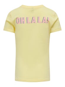 ONLY Slim Fit Rundhals T-Shirt -Lemon Meringue - 15292353