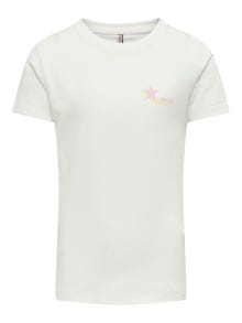 ONLY Slim fit O-hals T-shirts -Cloud Dancer - 15292353
