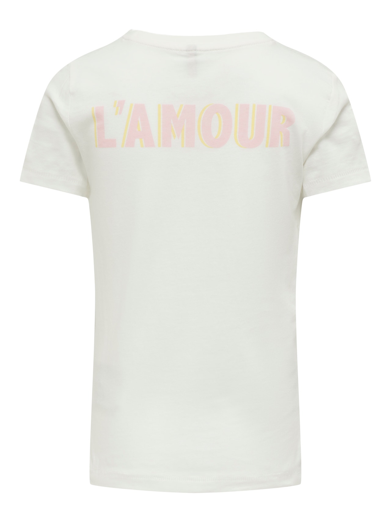 ONLY Camisetas Corte slim Cuello redondo -Cloud Dancer - 15292353