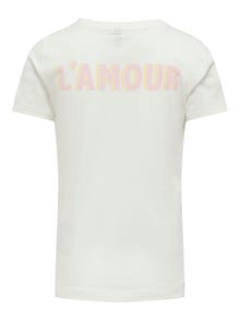 ONLY T-shirts Slim Fit Col rond -Cloud Dancer - 15292353