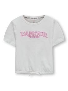 ONLY Mini bindebånd t-shirt -Cloud Dancer - 15292355