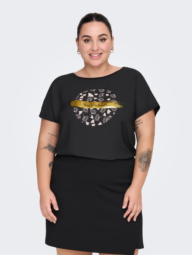 ONLY Curvy printet t-shirt - 15292397