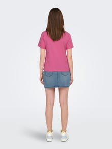 ONLY T-shirts Regular Fit Col rond -Pink Power - 15292431