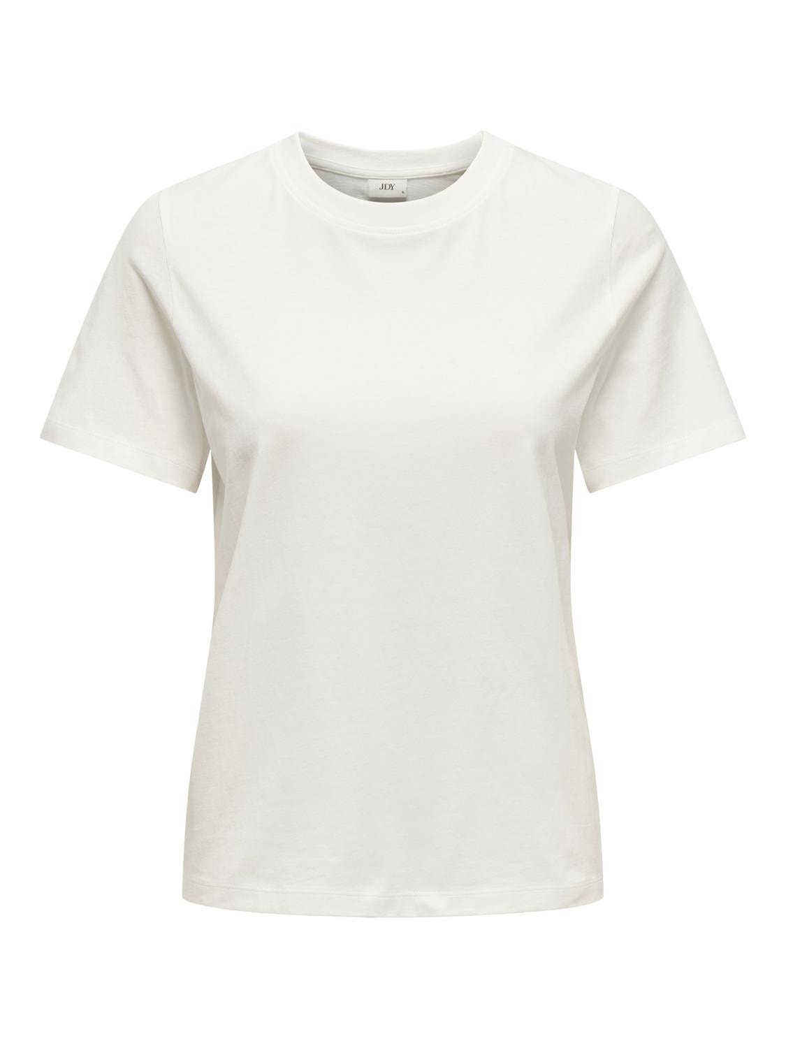 ONLY Krój regularny Okrągły dekolt T-shirt -Cloud Dancer - 15292431
