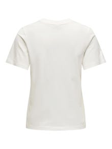 ONLY Krój regularny Okrągły dekolt T-shirt -Cloud Dancer - 15292431