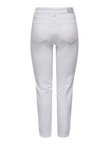 ONLY ONLEMILY Taille haute Straight Fit Jeans -White - 15292435
