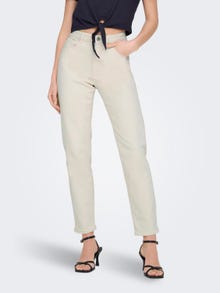 ONLY Straight Fit High waist Jeans -Ecru - 15292435