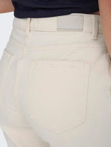 ONLY Jeans Straight Fit Taille haute -Ecru - 15292435