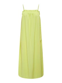 ONLY Regular Fit U-hals Lang kjole -Sunny Lime - 15292503