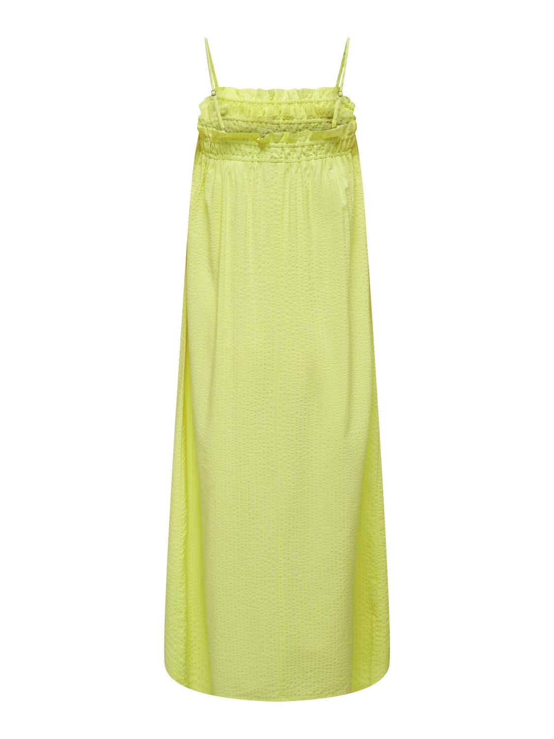 ONLY Normal geschnitten U-Ausschnitt Langes Kleid -Sunny Lime - 15292503