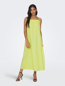 ONLY Regular Fit U-hals Lang kjole -Sunny Lime - 15292503