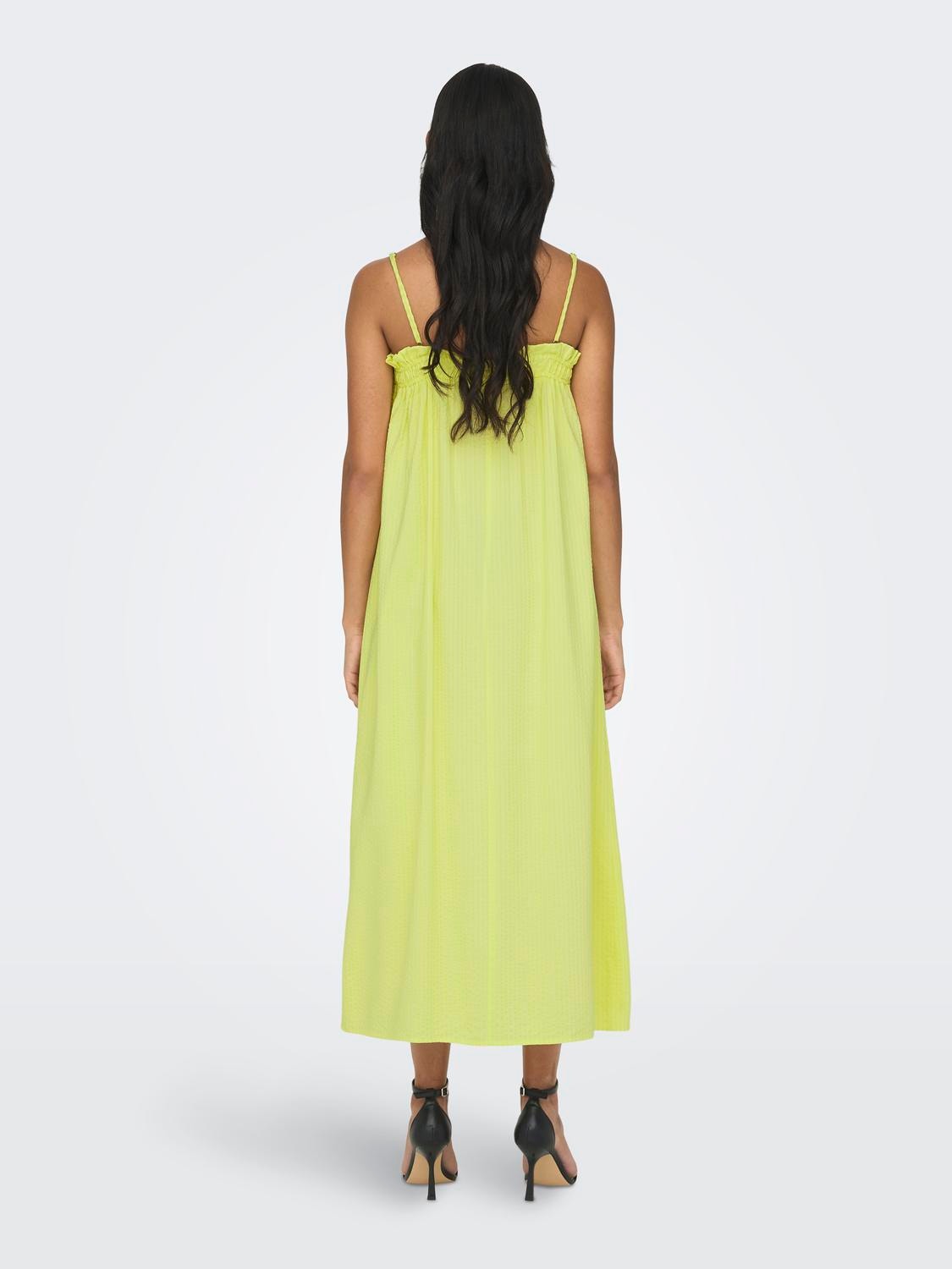 ONLY Maxi Dress With Smock Detail -Sunny Lime - 15292503