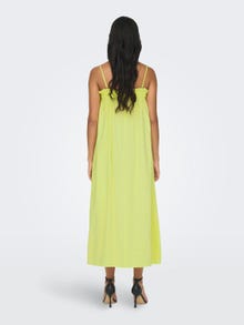 ONLY Vestido largo Corte regular Cuello en U -Sunny Lime - 15292503